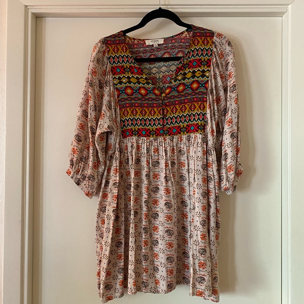 Boho Long Sleeve, Short Dress!